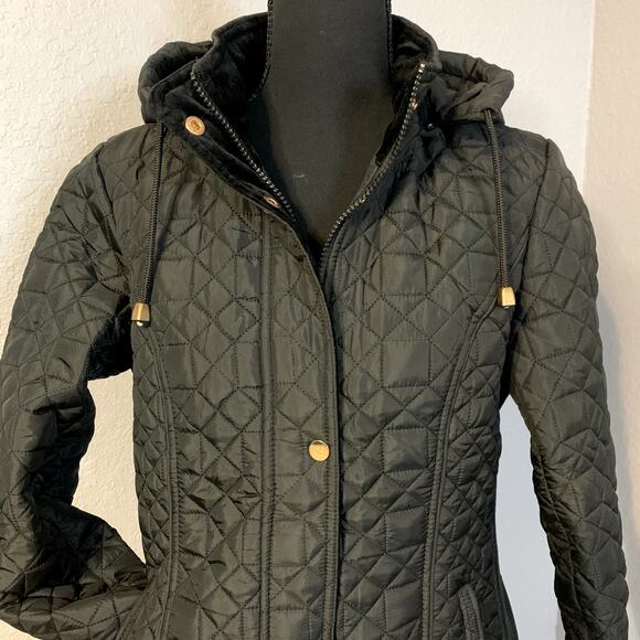 Cashew Flower Sherven X. Quilted Lightweight Womens Black Jacket Size 42 / 6 NWT - Picture 3 of 12